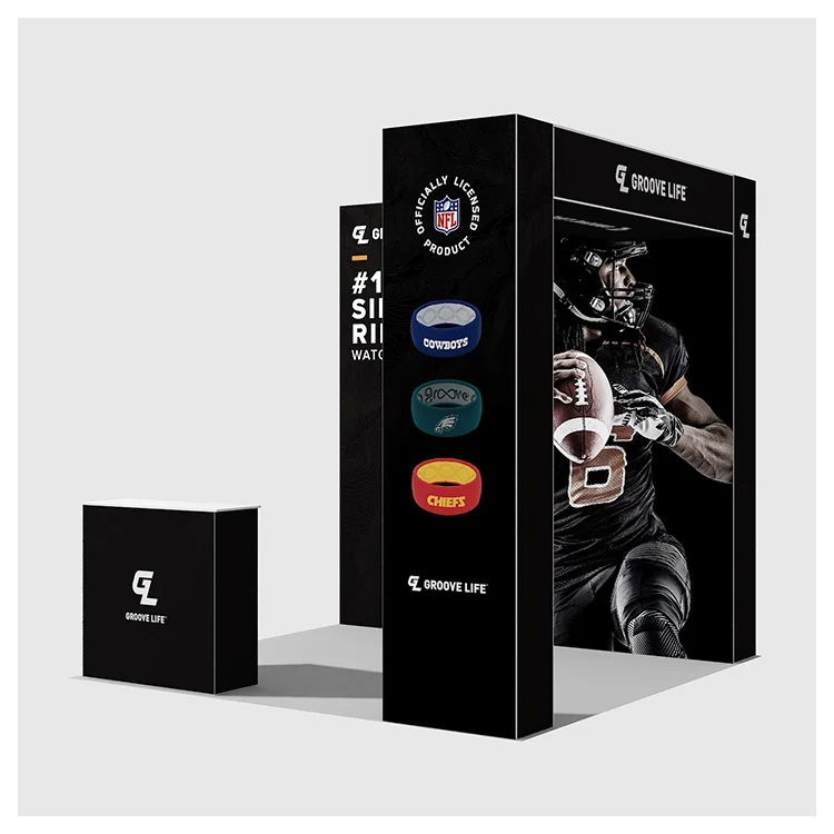 China perfil de alumínio seg pop-up portátil flexível dobrável display 3m cabine de tecido exposição comércio arco pano de fundo suporte