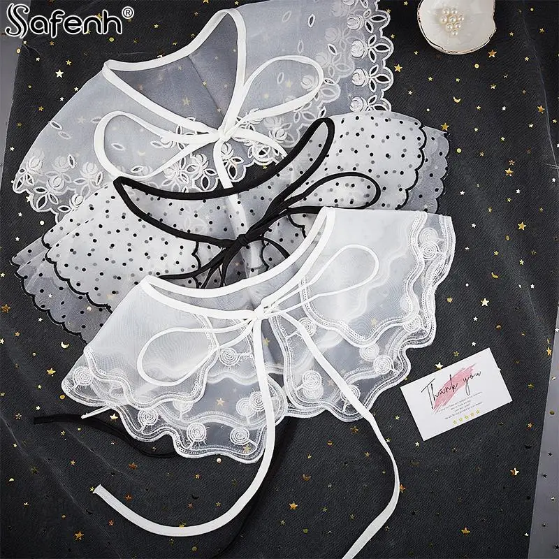 

1PCS Lace Fake Collar Cloud Shoulder False Doll Collar Shirt Detachable Collar Necklace Shawl Women Clothes Accessories