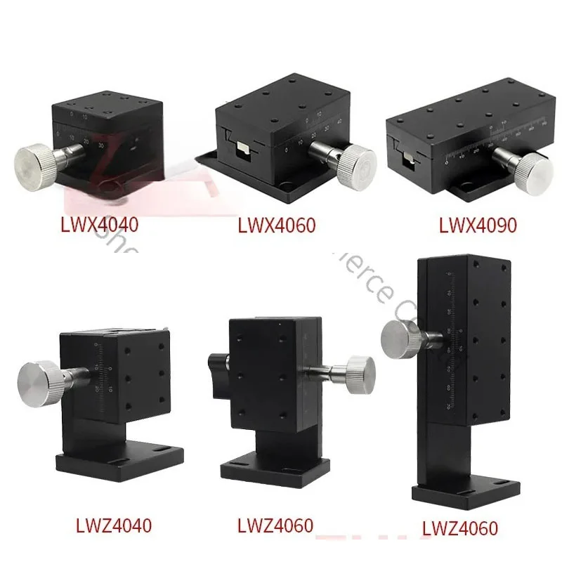 LWY4060  LWY4090 Manual Displacement Slide Table X-axis Dovetail Groove Platform Manual Displacement Fine-tuning Slide
