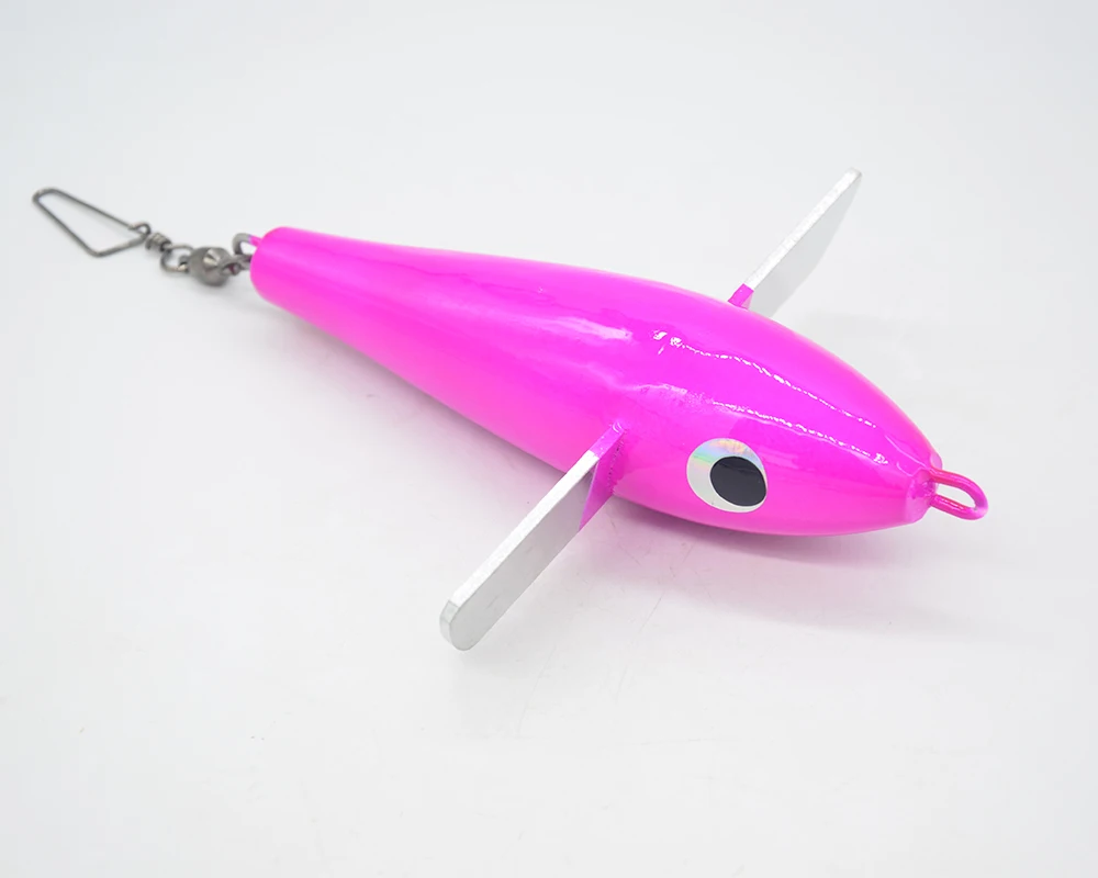 

SXY FISHING Popper Trolling Lure Wood fish Laser film bait Big gema Lure Fishing Lure Pink little plane PA1L 14OZ 395g