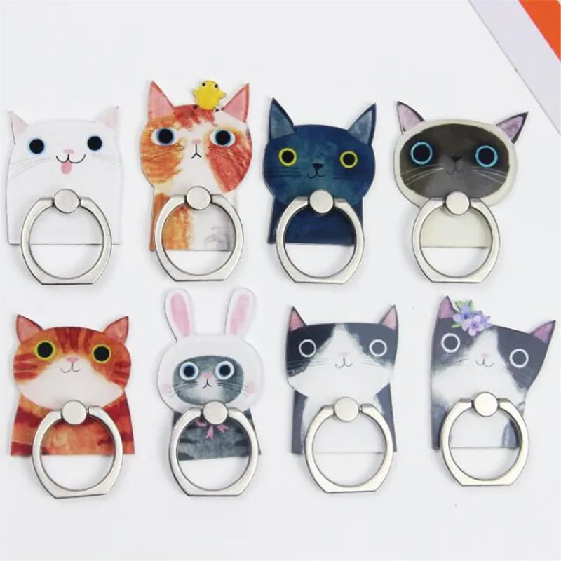 

Cartoon Cat Kitty Finger Ring Smartphone Stand Holder Mobile Phone Holder For iPhone 14 15 Huawei All Phone