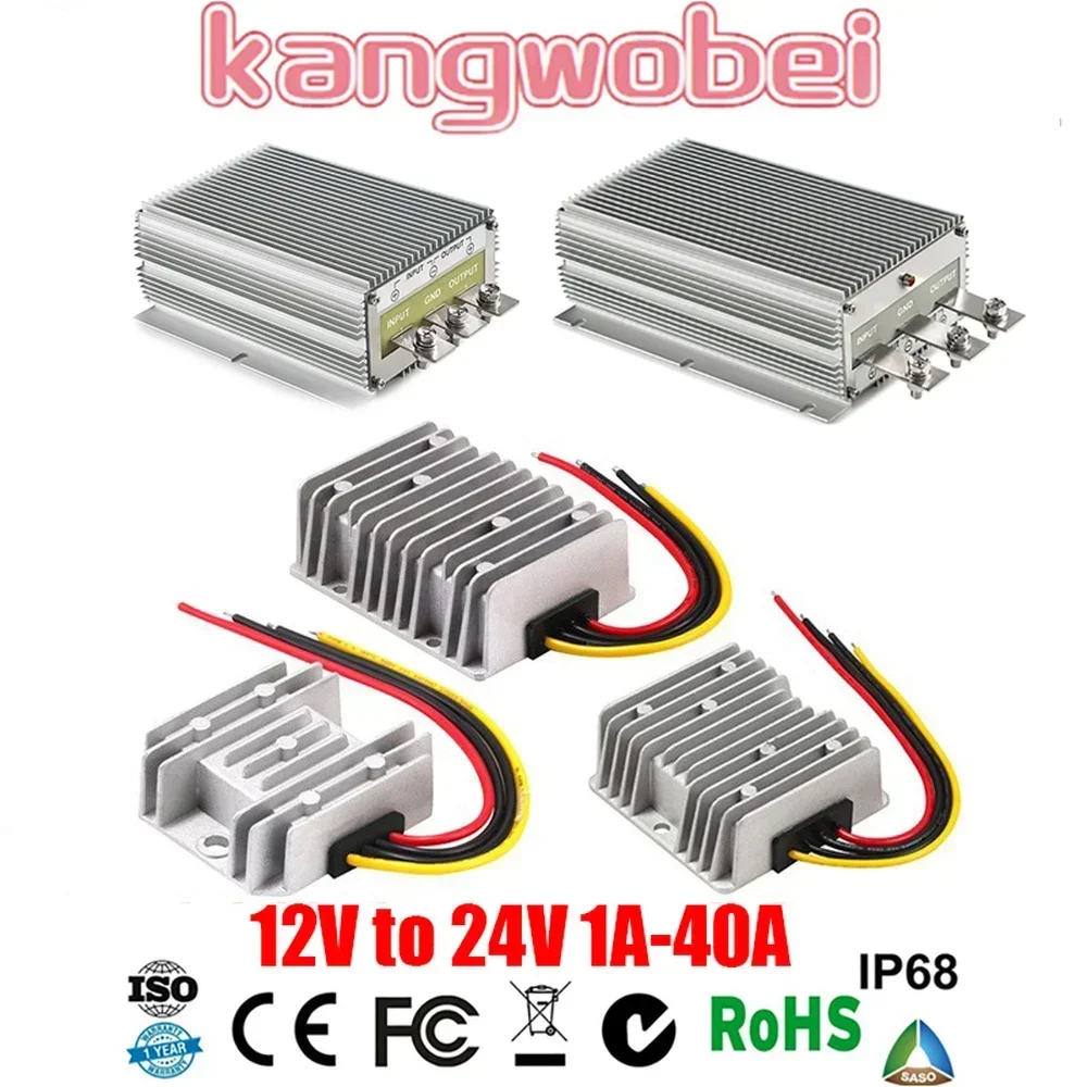 12V TO 24V 1A-30A Boost DC DC Converter Power Module Step Up Booster 12 volts to 24 volts Voltage Regulator Transformer for Cars