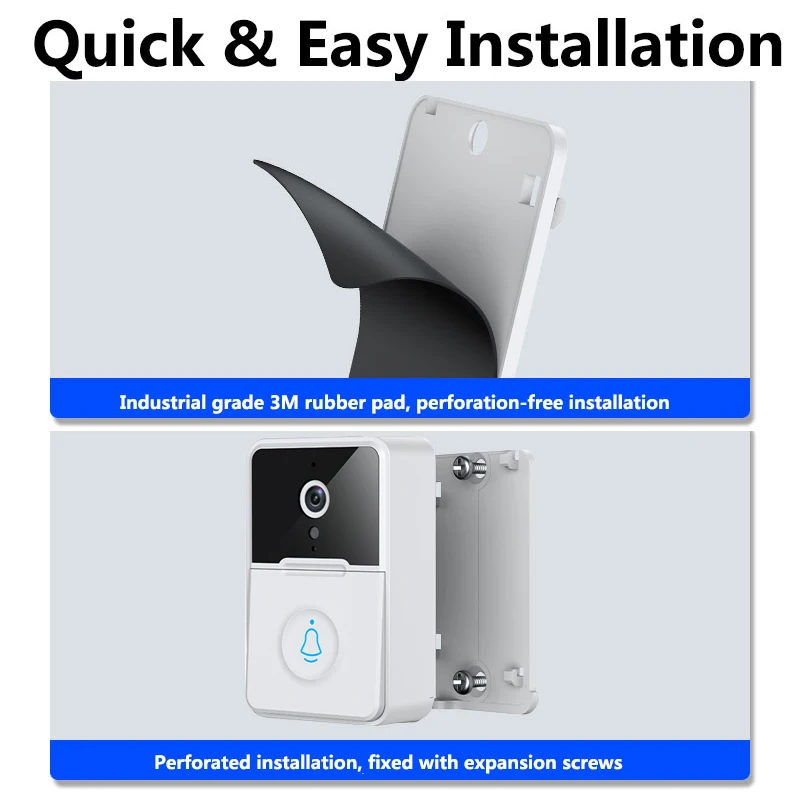 Outdoor Wireless Doorbell x3Pro House Chime Kit 2.4G WiFi Remote Video Intercom for SmartPhone Home Welcome Melody Mini DoorBell