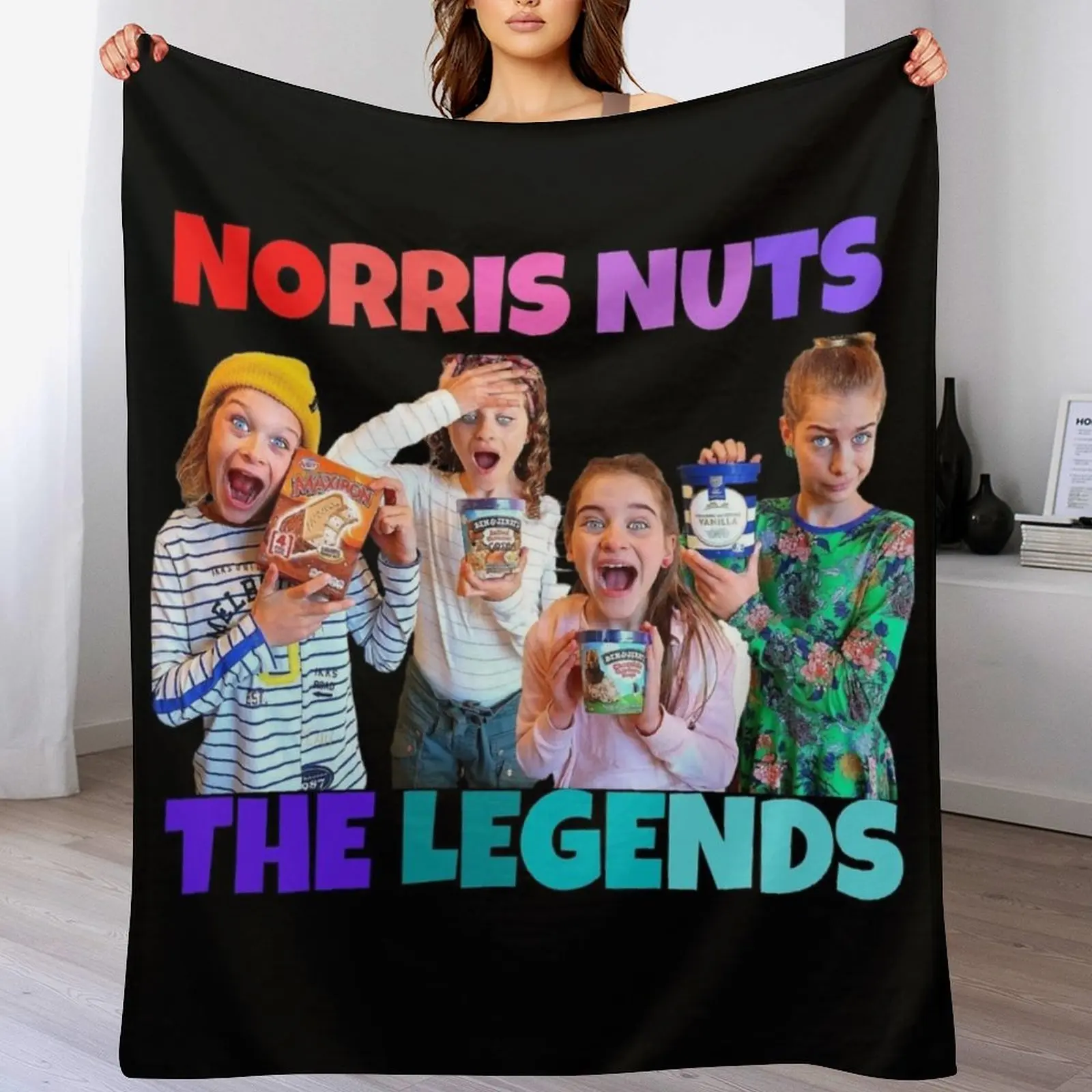 

Norris Nuts.- The Legends Merch Throw Blanket Soft Beds Kid'S Stuffeds Blankets
