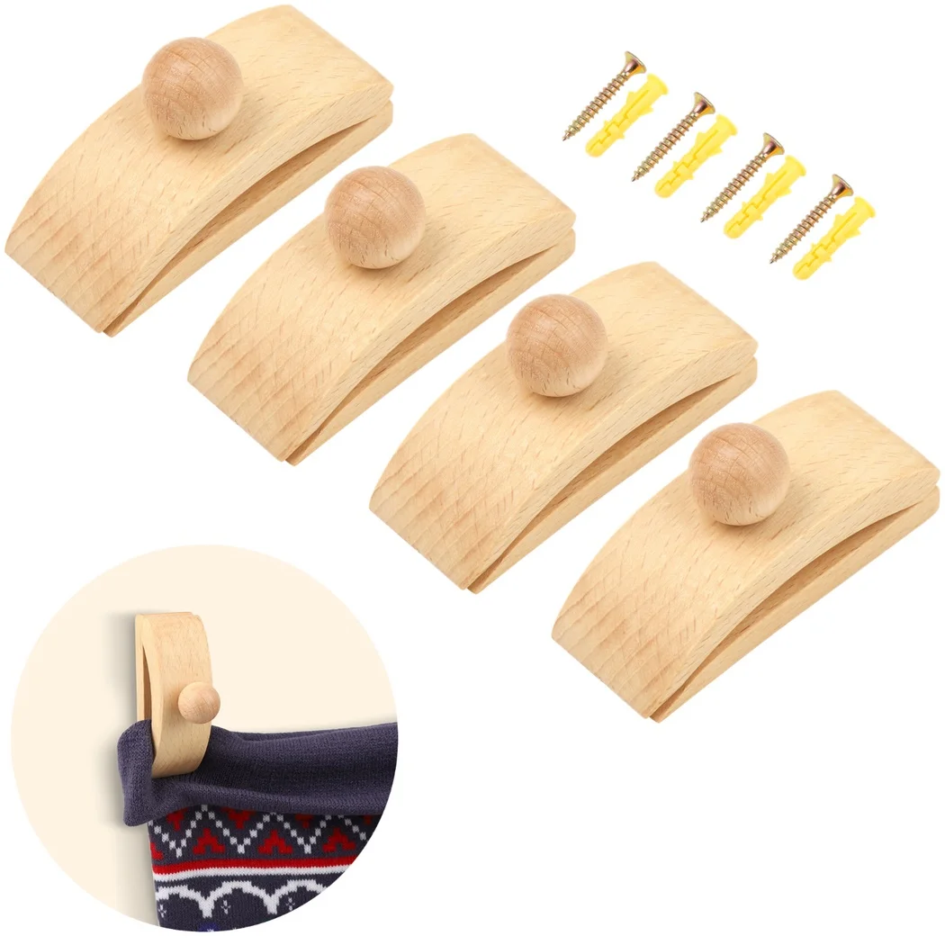 4Pcs Quilt Wall Hangers Wall Hanging Quilt Clamp Wooden Blanket Wall Hanger Quilt Holder For Wall Display Tapestry Hanger Set