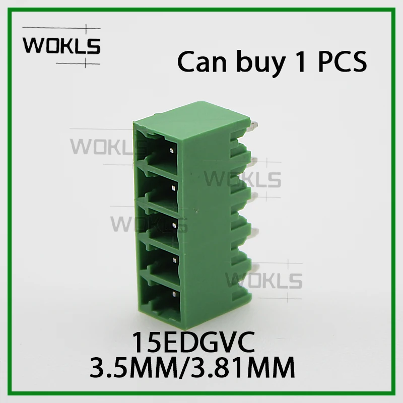 Male pluggable terminal block 15EDGVC 3.5 3.81 MCV1.5/-G-3.5 ECH350V ECH381V