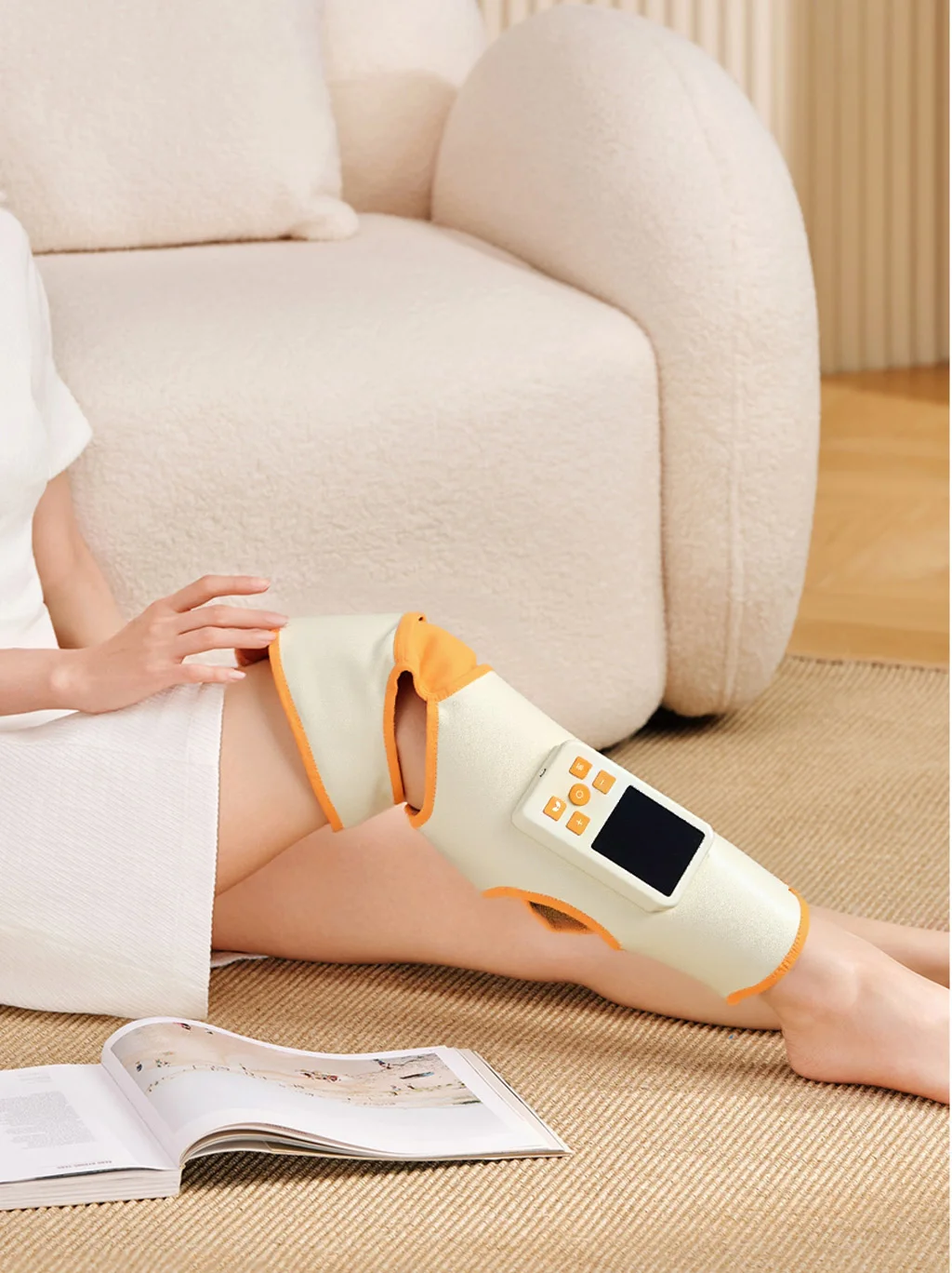 

USB airbag compression leg massager with 3-speed heating and 6-speed force adjustment, large capacity and endurance leg massager