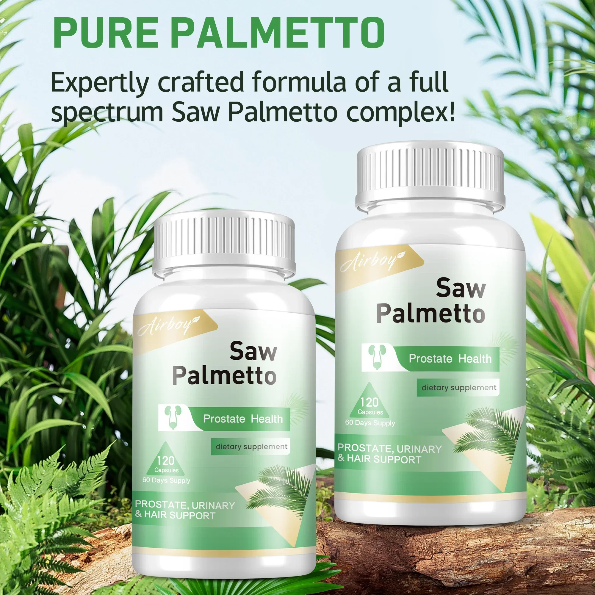 Saw Palmetto - Promote Prostate Health,Reduce Baldness and Thinning Hair, Urinary System Health, Antioxidant