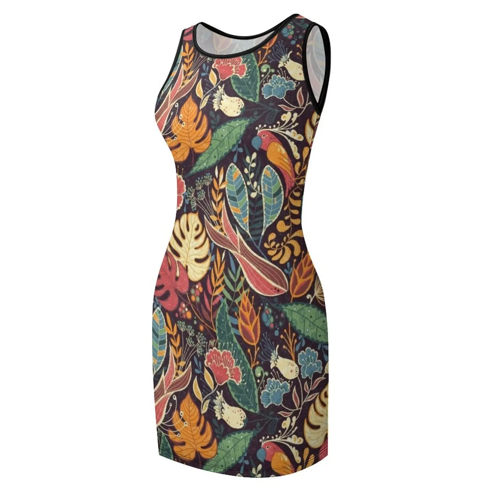 فستان صيفي بوهيمي بارادايس بدون أكمام فساتين أفريقية للنساء فستان نسائي فساتين صيفية على الطراز الكوري #4