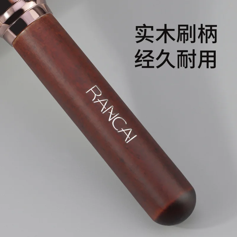 Novo grande pincel de pó blush escova de madeira do vintage configuração de cor maquiagem contorno destaque escova alta qualidade alta elasticidade macia