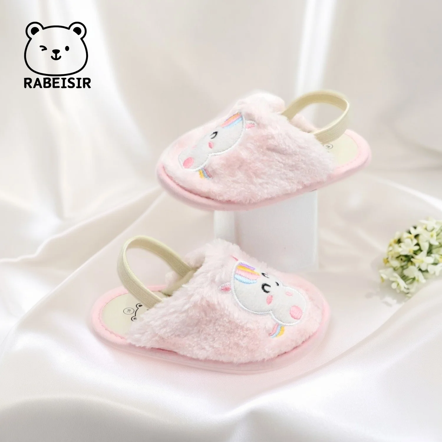 أحذية قطيفة للفتيات الصغيرات أحذية للأطفال الصغار شباشب داخلية بالإضافة إلى شريط مطاطي مخملي