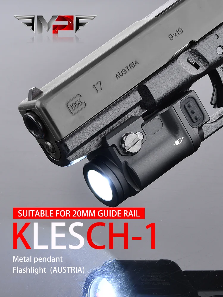 WADSN KLESC-1/1S Airsoft Hunting Flash 400LM Super Bright Flashlight SUITABLE FOR 20MM GUIDE RAIL