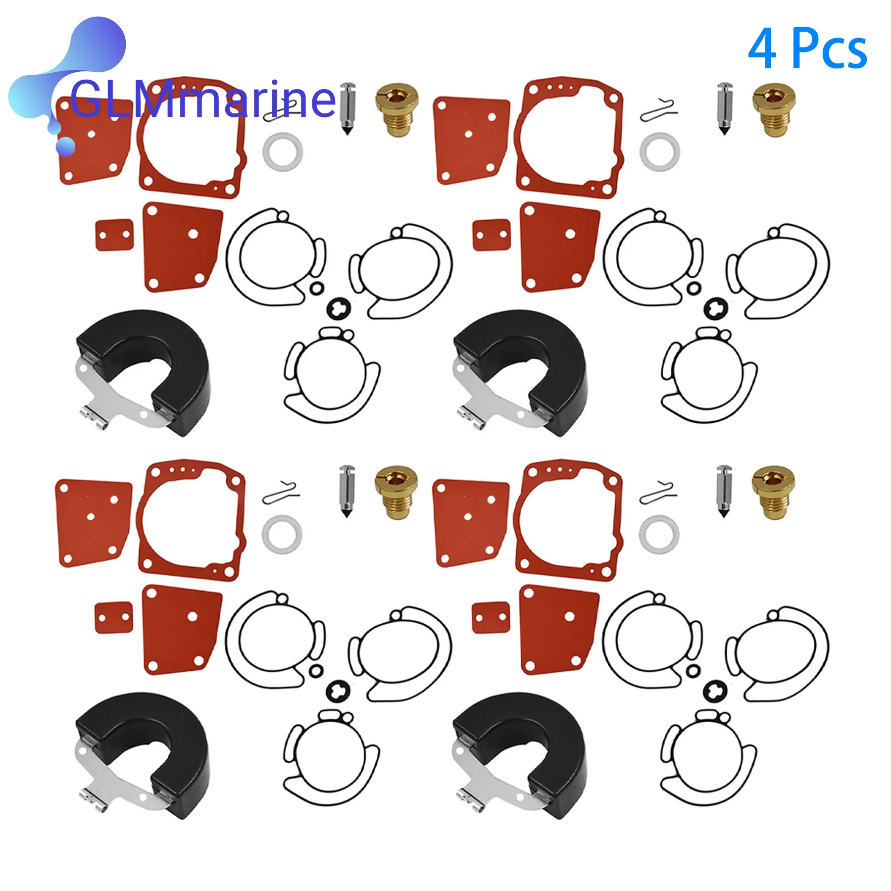 مجموعة إعادة بناء المكربن Carb الجديدة مع عوامة لجونسون Evinrude 438996 BRP OMC V4 V6 90 100 115 150 175 حصان 777719 435442 18-7247 #2