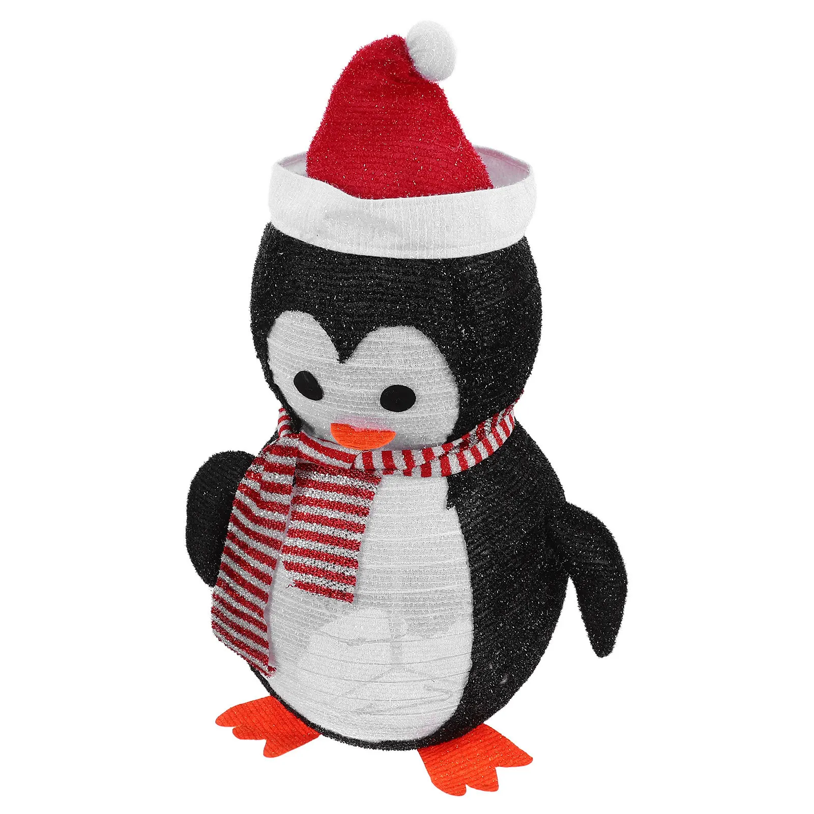 

1pcs Penguin Lantern Decorations Foldable Lighted Christmas Yard Garden Patio Outdoor Indoor Holiday Decor Iron Cloth Led