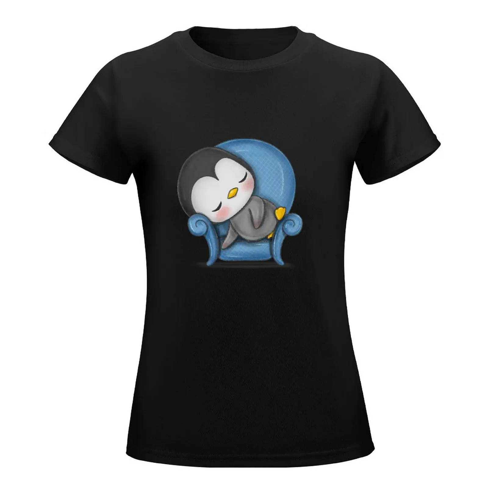 Sleeping Penguin Pauly the Penguin T-Shirt quick-drying female Woman clothes