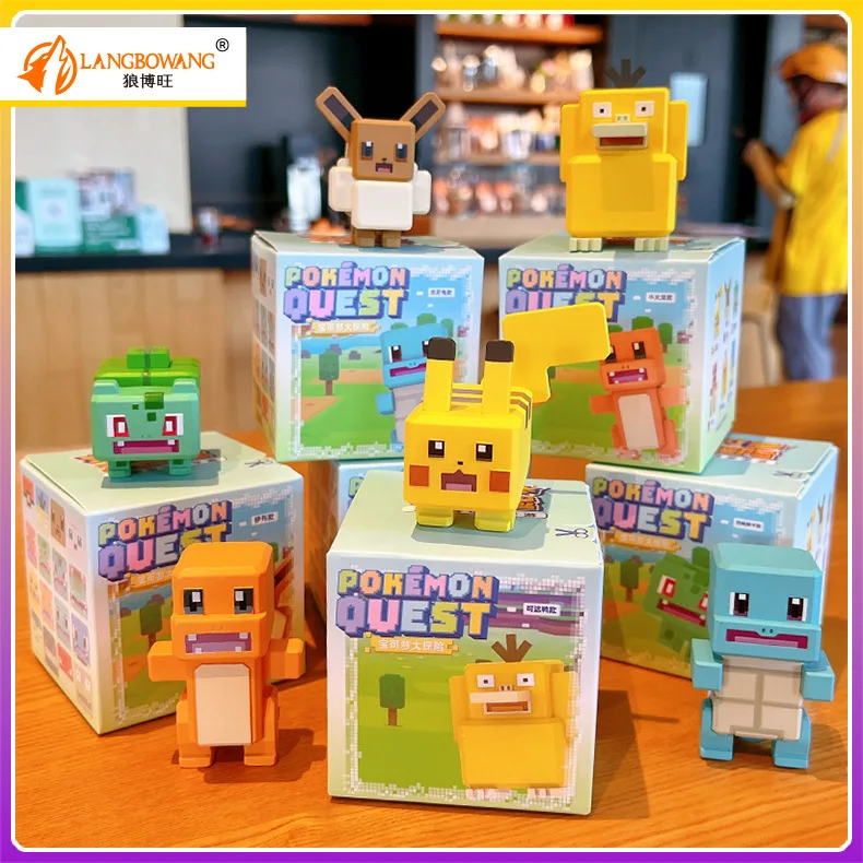 Pokemon Adventure Series Bright Box Pikachu Ornaments Up to Duck Figure Game Doll bambole periferiche per auto