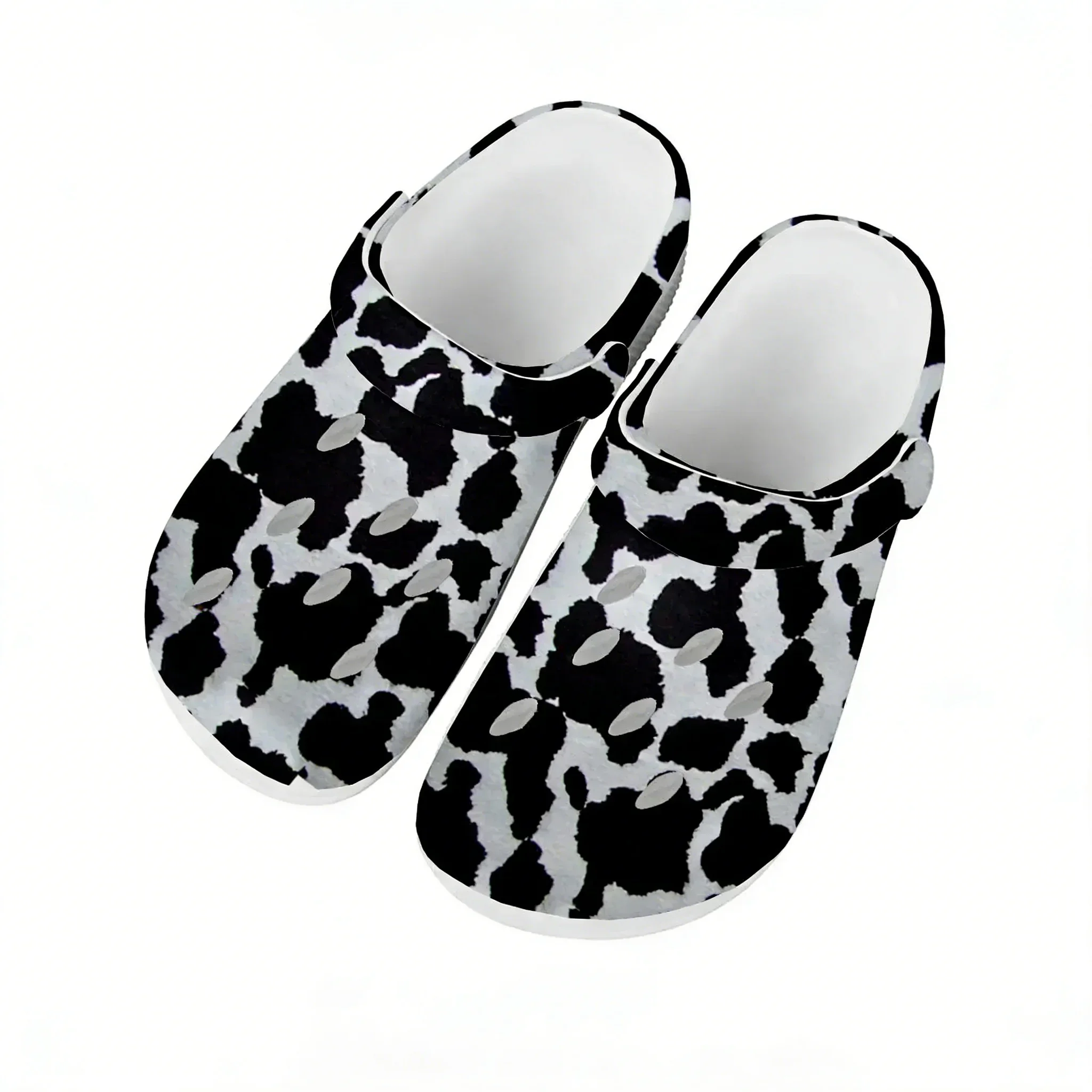 

Cow Pattern Water Shoes Mens Womens Comfortable Fashion Home Garden Clogs Custom Sandals Beach Breathable Hole Slippers