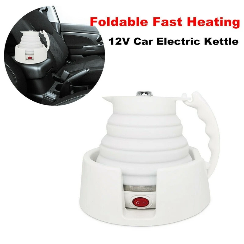 12V/24V 450Ml Portable Travel Foldable Camping Electric Water Kettle-Car Folding Heating Cup Coffee/Tea/Milk Pot