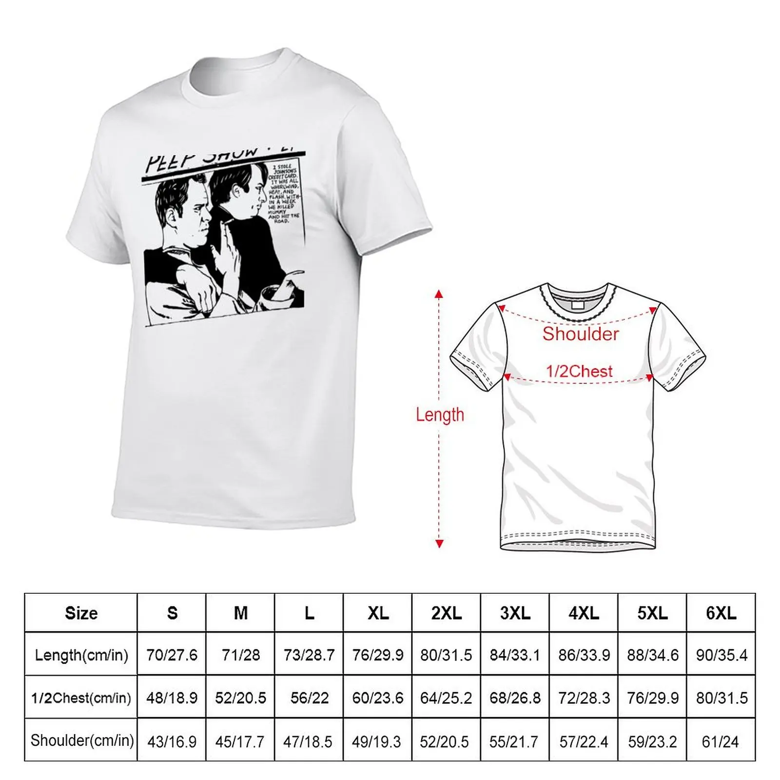 Peep Show Peep Show _ Original Goo Parody T-Shirt Casual Holiday Short Sleeve Tee
