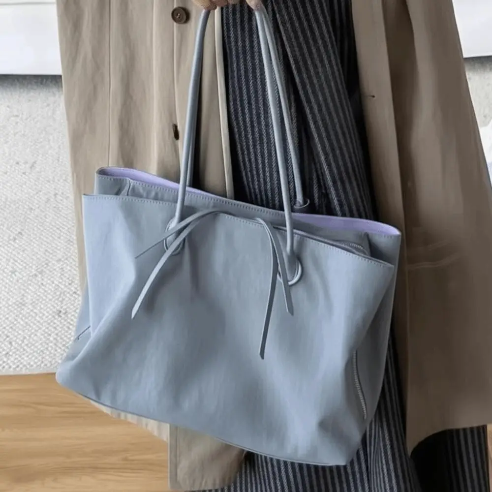 New Casual Tote Bag Nylon Trendy Shoulder Bag Waterproof Large Capacity Handbag