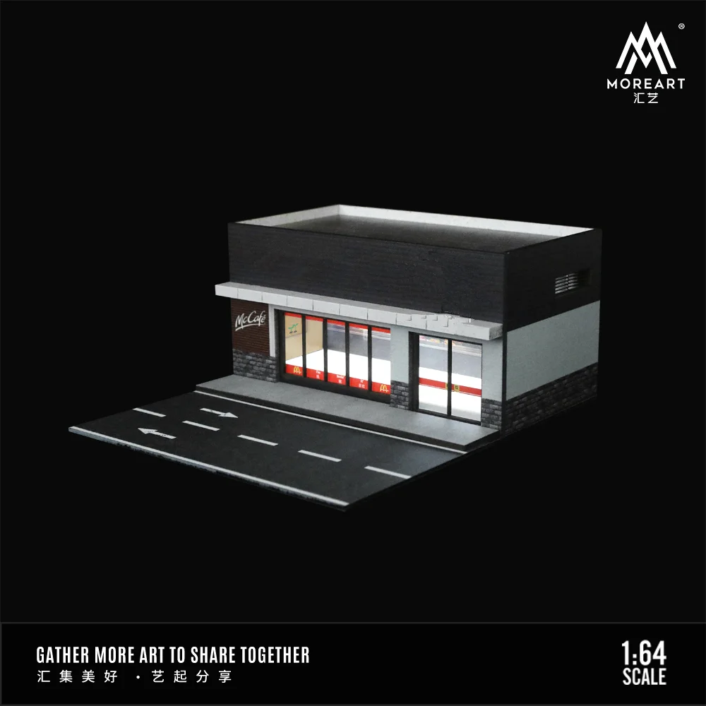 TimeMicro&MoreArt 1/64 CATERING STORES Ausstellungsraum mit LED-Beleuchtung, Diorama-Thema, Auto, Ausstellungsraum, Lichtversion, Montage, Lagerung