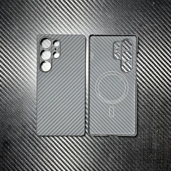 For Magnetic Magsafe Charger for Samsung Galaxy S26/25/S24Ultra Carbon Fiber Case Lens Protection for Galaxy S26 Ultra Cover