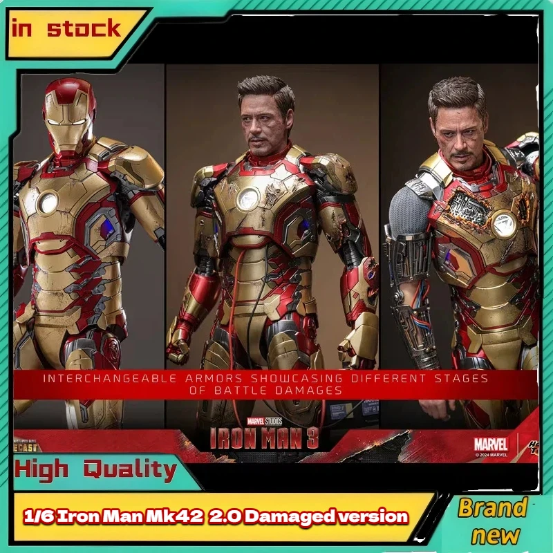 

Высококачественная коллекционная фигурка Hot Toys HT 1/6 Железный человек MMS759D MK42 2.0, люксовое специальное издание, настольное украшение, подарок на Рождество и День рождения