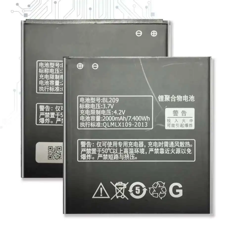 

Eco-Friendly For Lenovo A706 A788T A820E A760 A516 A378T A398T Powerful Mobile Phone Battery BL209