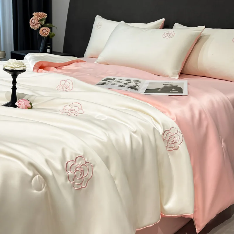 Lce Silk Xia Liang Quilt Bed Four-piece Light Luxury Premium Summer Single Sheet Summer Quilt Kit