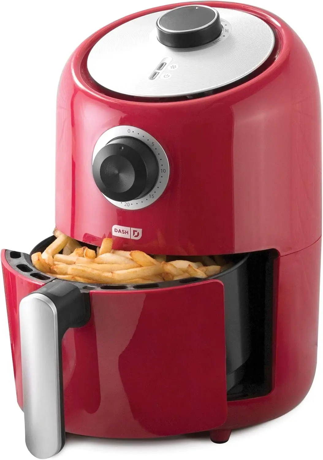 Compact Air Fryer, 2 Quart, Red – Healthy Cooking with Auto Shut-Off, Adjustable Temperature Control, Nonstick Fry Basket
