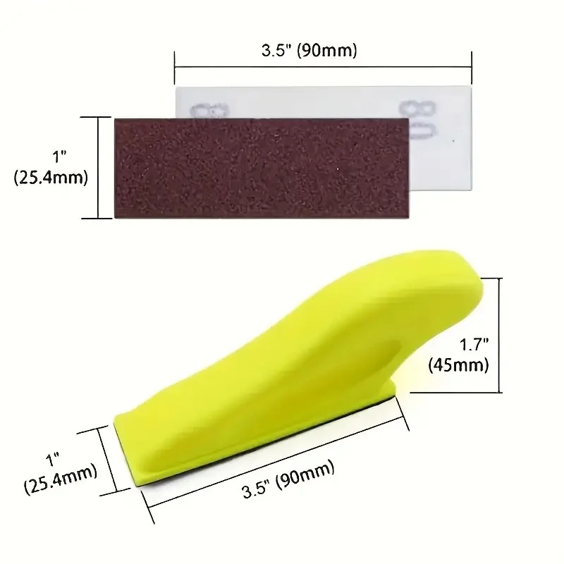 1-121Pcs Hand Grinder Kit: 3.5 'X1' Mini Detail Grinding Block for Wood and Metal Projects Adhesive Back Sandpaper