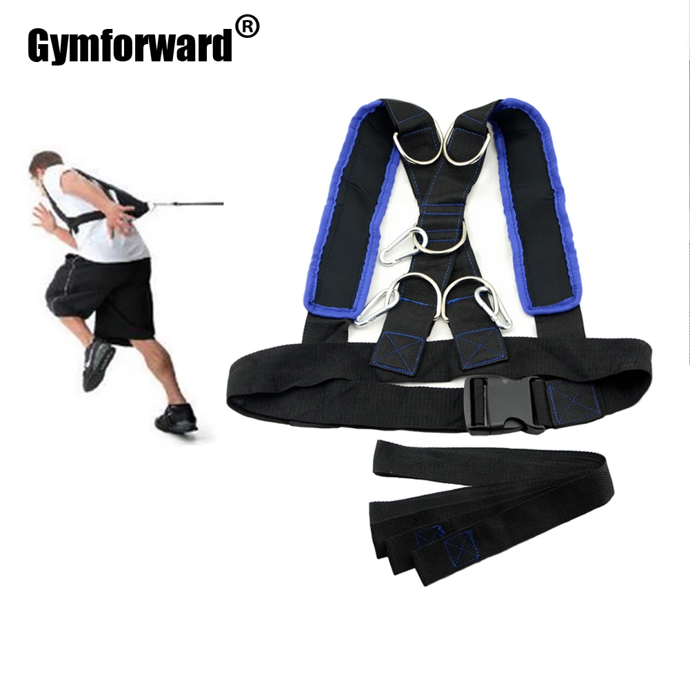 Fitness Running Trainer Speed Sled Weight Training Workout Strap Harness Athletic Weight Bearing Vest Strength Gym Pull Sled Set