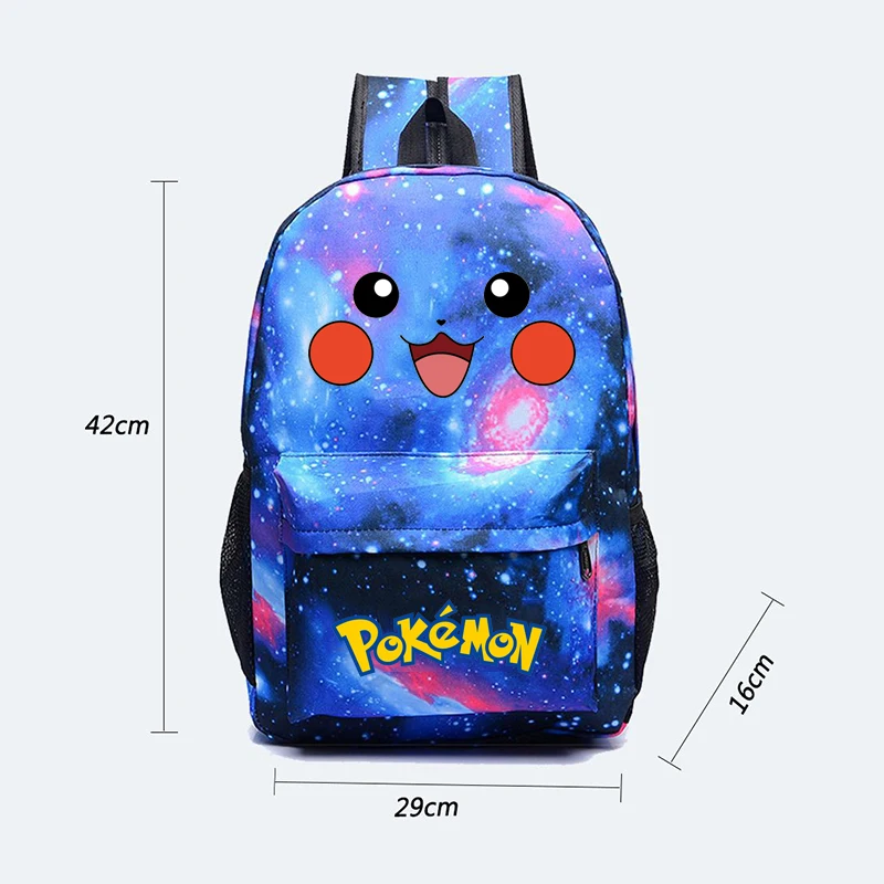 Sac à Dos Pokémon de Dessin Animé Pikachu, Cartable d'École avec Trousse à Crayons, Grande Capacité, Sacs de Livres pour Enfants, Sac de Voyage, Cadeau, 3 Pièces/Ensemble