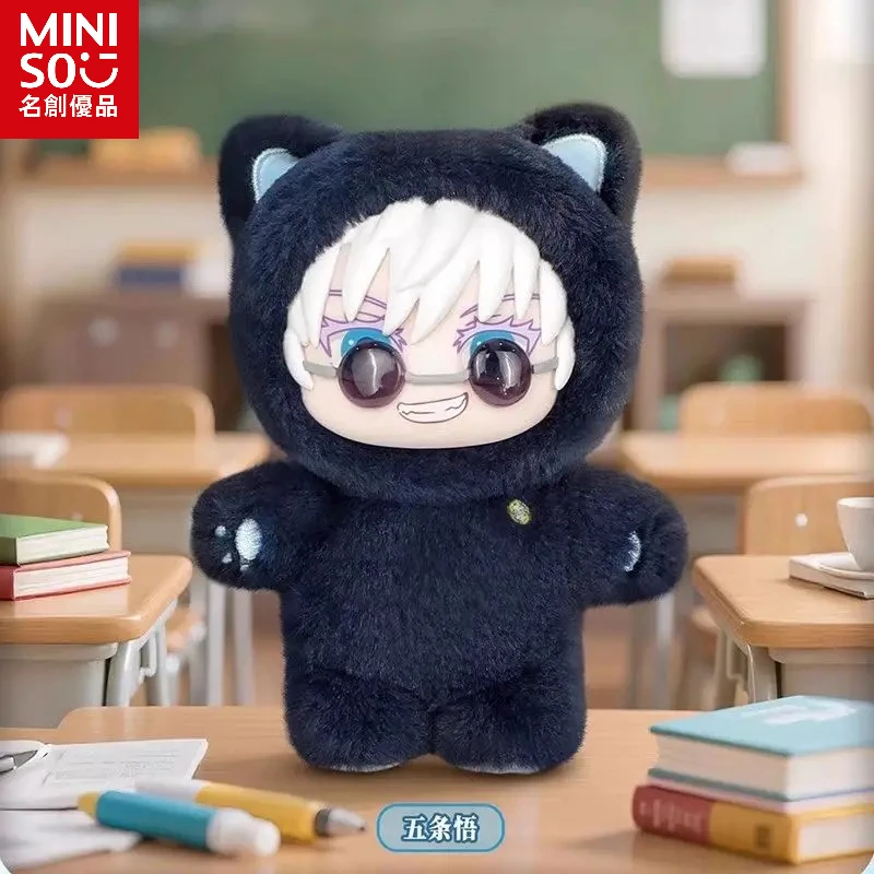 Miniso populer dan laris manis, Eaki Jujutsu Kaisen Season 2 Cat Park Party Five Satoru blind box boneka plush gantungan tas model seri