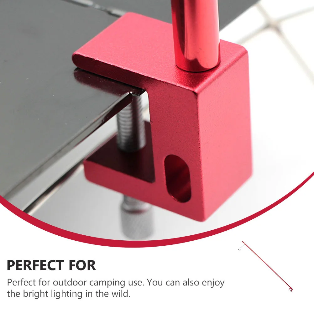 

Outdoor Lamp Camping Hanging Light Portable Stand Folding Pole Red