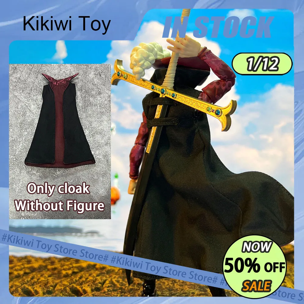 

1/12 Man Anime Figure Cloak Mini Black Red Stand Collar Toys Cloak Clothes Accessory For 6inch Shf Soldier Dracule Mihawk Decora