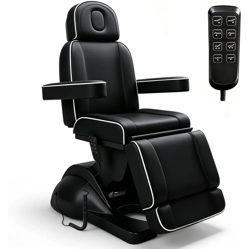 Full Electric Massage Table with Lift,Whole Piece 3 Motor Professional Facial Bed for Estheticians, Spa & Waxing, Heavy-Duty Adj