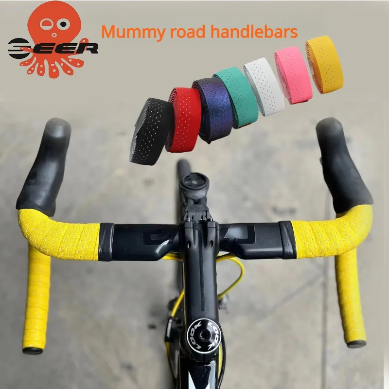 

Bicycle Handlebar Tape Eva Grips Sponge Bike Handle Grip Tape Cycling Anti-slip Handlebar Bar Tape Raod Bike Multi Camoflaque