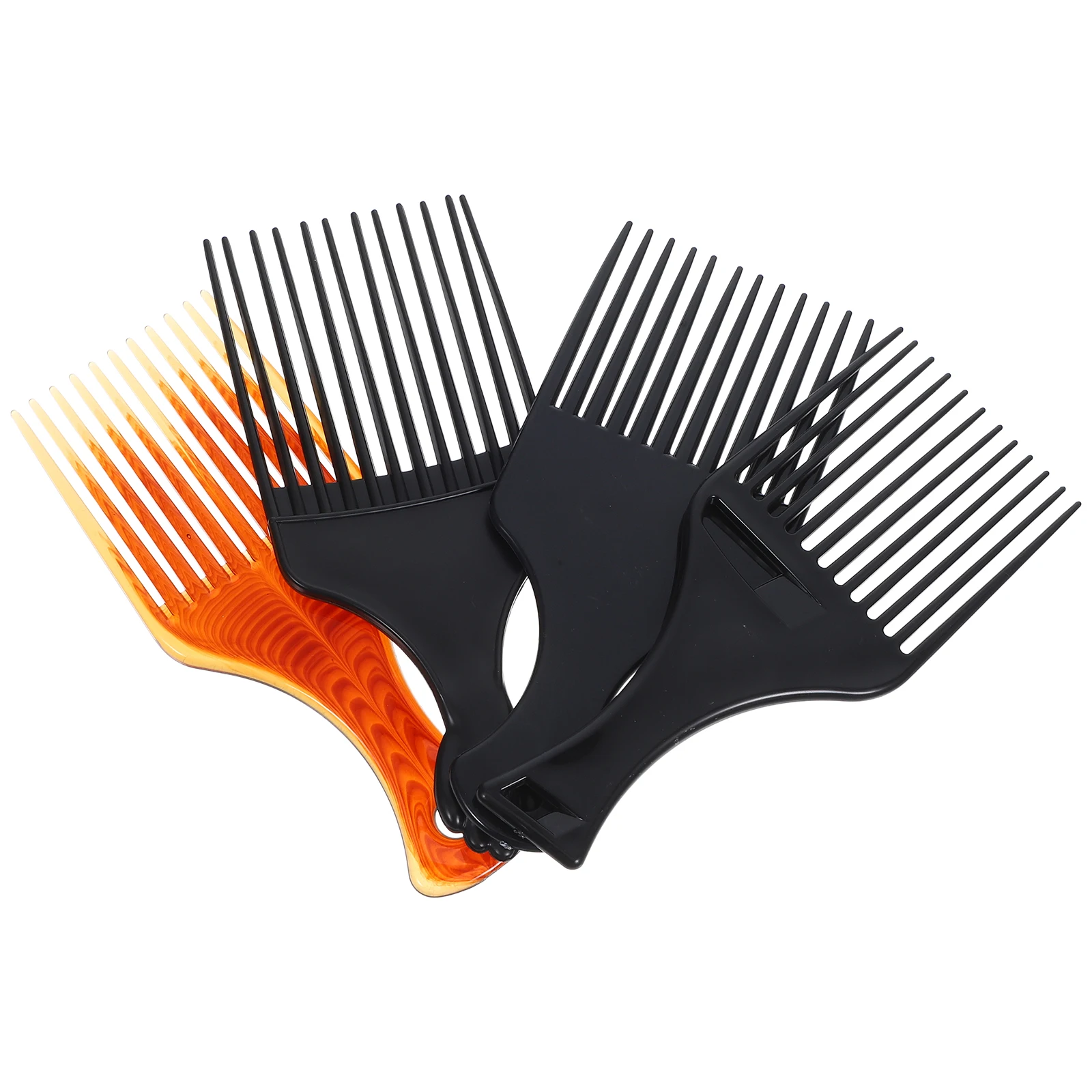 

4 Pcs Large Tooth Combs for Hairdressing Styling Afro Curly Hair Barber Salon Use Portable Safe Comfortable