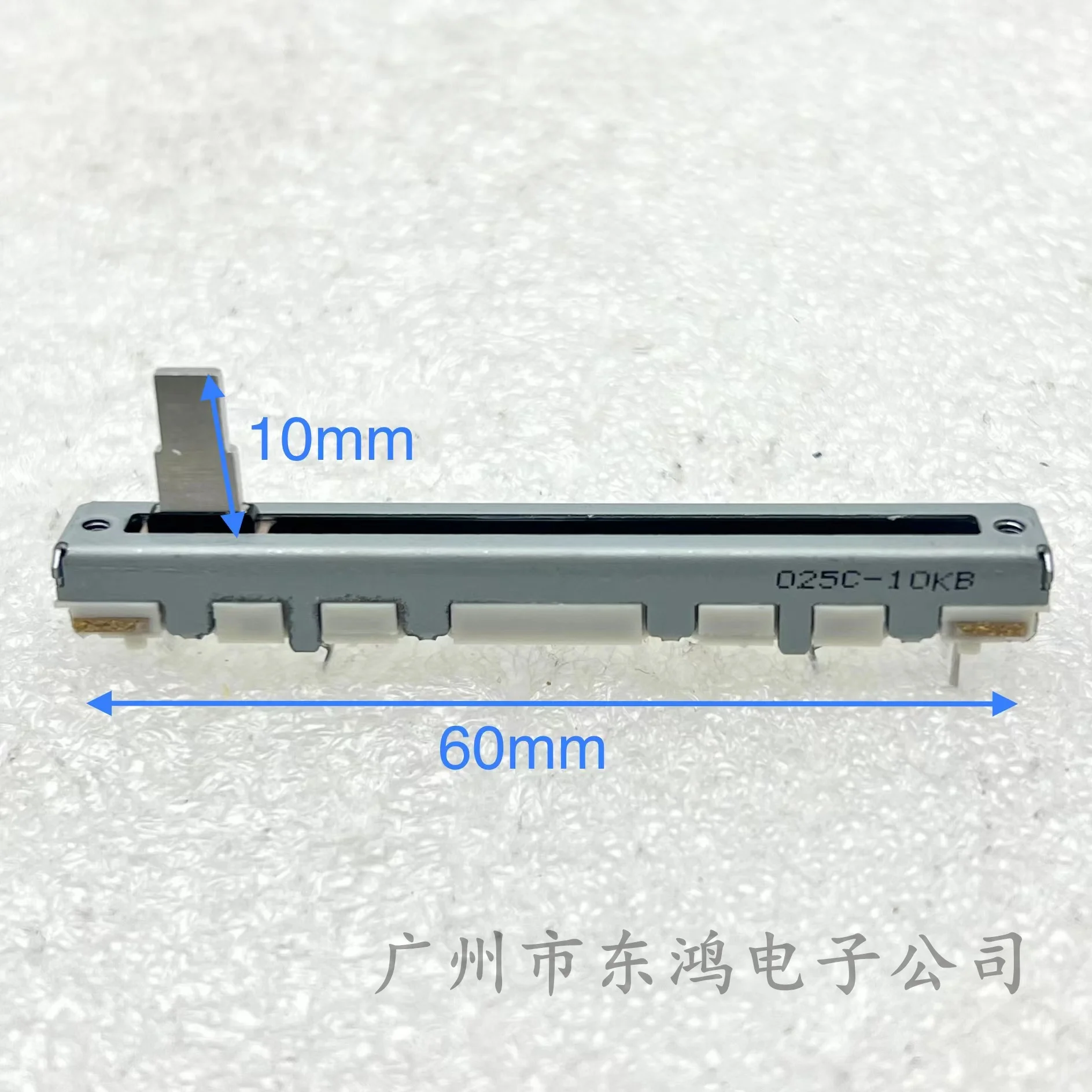 1 PCS ALPS 60MM straight slide potentiometer B10K shaft length 10MM 3 feet