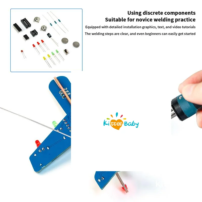 

1/2/3 компл. светодиодный поток света модель самолета комплект DIY электронный научный сборочный комплект DIY электронный сварочный набор школьные принадлежности