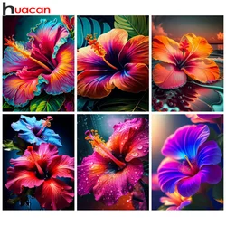 Huacan Diamond Painting Flower Full Square Round Drill Mosaic Art Rhinestone Pictures Diy Handmade Gift Home Decoration