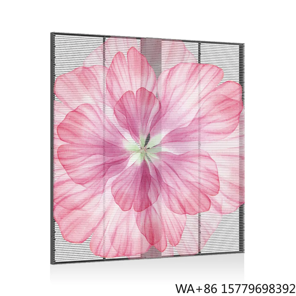 

Transparent LED Display Screen P3.9x7.8 Glass Film Video Wall 8K Resolution Sunlight Readable for Indoor Window Advertising