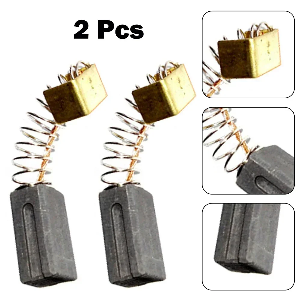 2pcs Carbon Brushes 6x10x14mm For Circular Saws Miter Saws Electric Drills Electric Hammer Drills Dust Collectors Angle Grinders