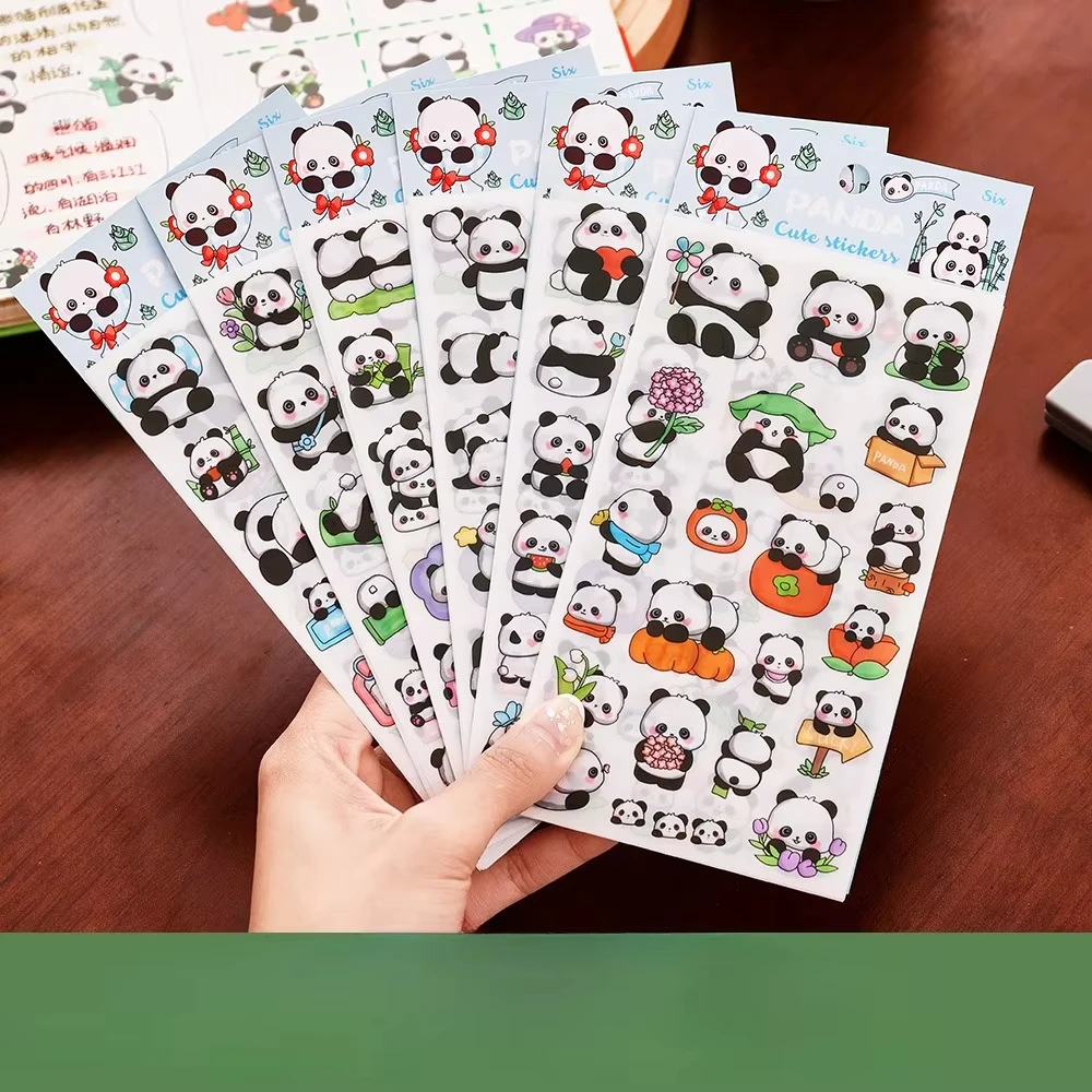 

6 шт. милых креативных мультяшных наклеек StudentGooka, расписанных вручную, для декора сумок и канцелярских товаров, для творчества своими руками