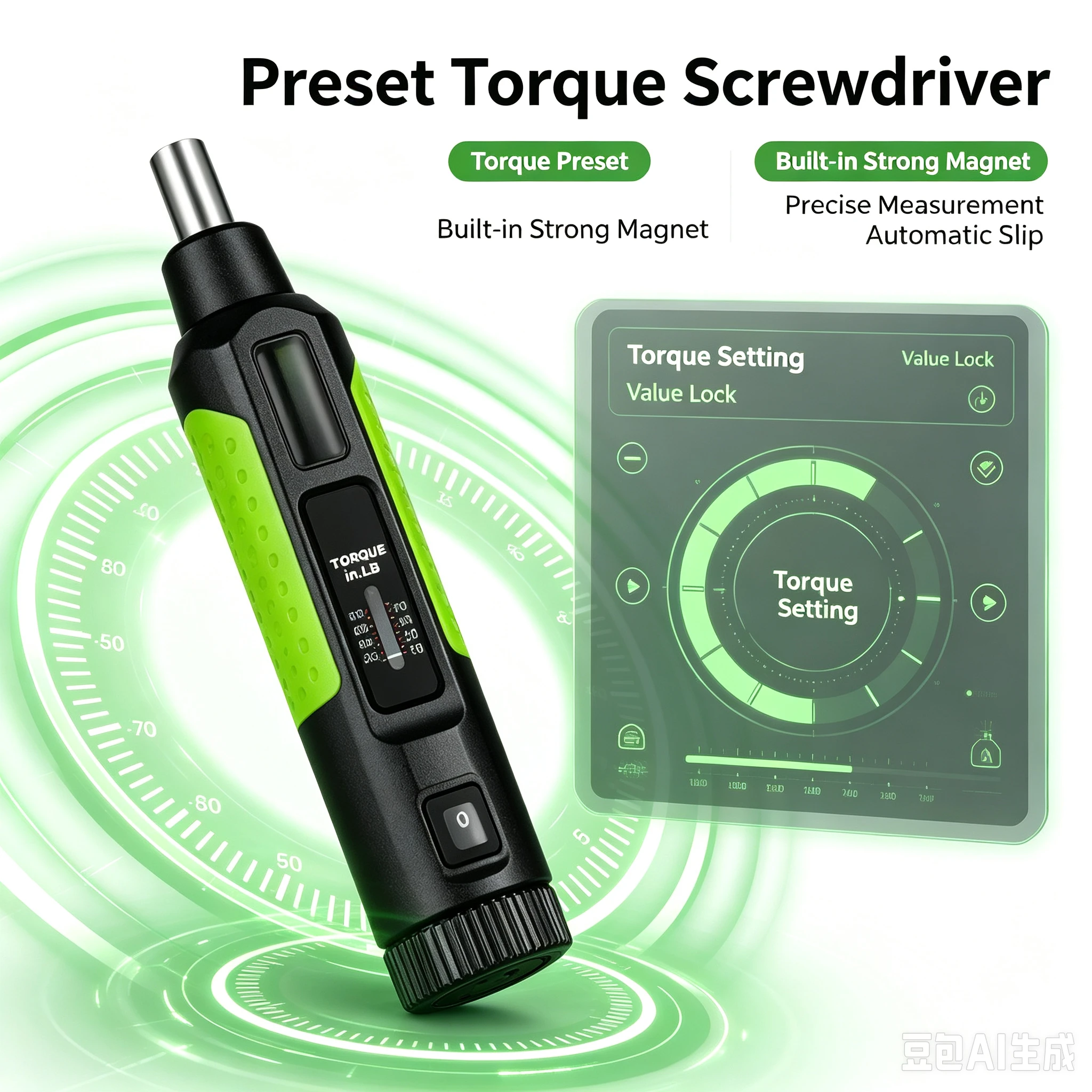 Mini Dual Window Torque Screwdriver, Strong Magnetic Anti-Slip Torque Driver for Precision Bicycle Maintenance