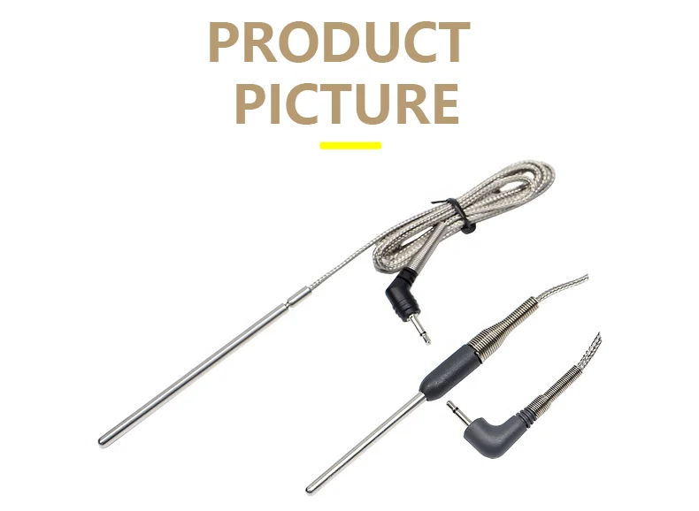 Sonda sensore di temperatura RTD platino PT100 1000 da 30 pezzi con terminale per barbecue con spina jack