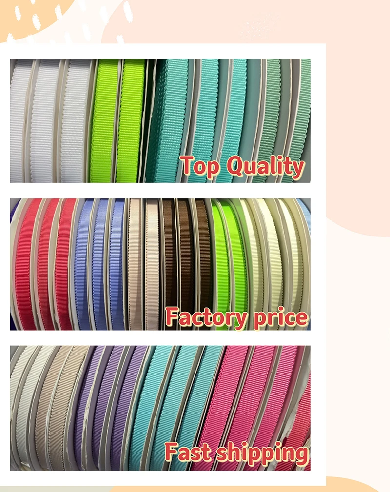 Grosgrain Till Ribbon Webbing Bias Muti-Color Polyester Binding Tape 6 9 12 15 20 25mm For Hat Clothing Wrapping Flower Bags Sew