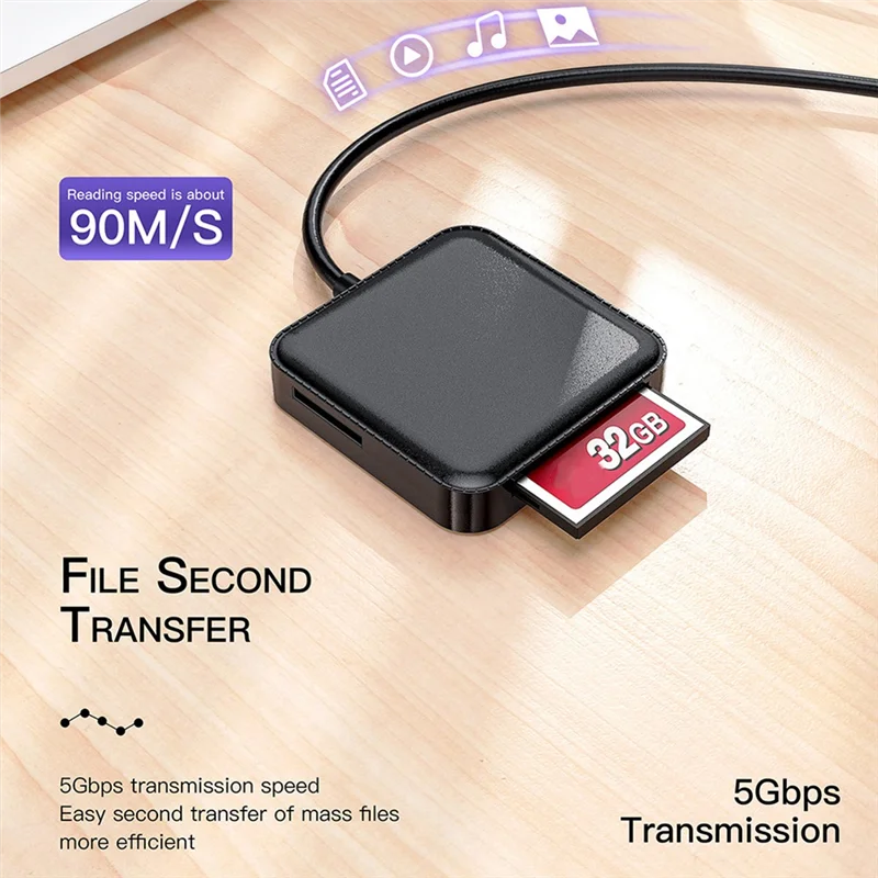 USB 3.0 SD-кардридер 4 в 1, несколько адаптеров для чтения карт MS.CF.TF.SD для компьютера, ноутбука, ПК для Android, Windows, ОС, прочный