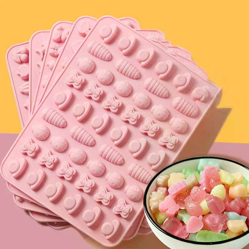 

Mix Fruit Animal Mold Silicone Chocolate Rabbit Fish Fudge Candy Jelly Mould Geometric Heart Cake Decor Baking Ice Tray Gifts